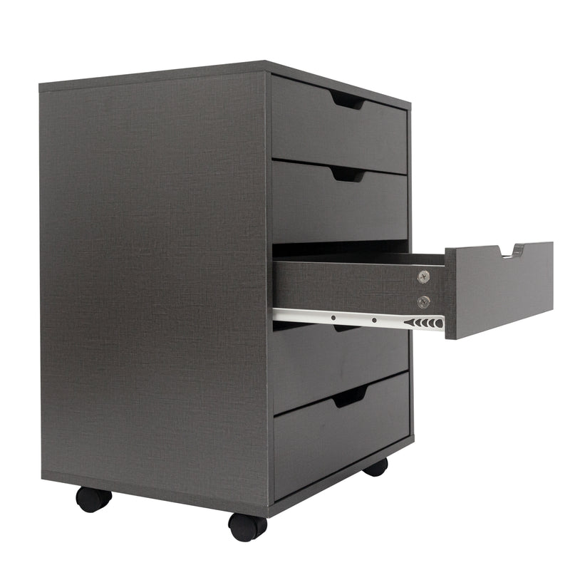 Supfirm The filing cabinet has five drawers, a small rolling filing cabinet, a printer rack, an office locker, and an office pulley movable filing cabinet  dark  Gray