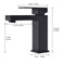 Supfirm Black Bathroom Faucet, Brushed Black  Faucet for Bathroom Sink, Black Single Hole Bathroom Faucet Modern Single Handle Vanity Basin Faucet