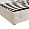 Queen size Upholstered Platform bed with a Hydraulic Storage System - Beige - Supfirm