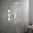 Supfirm Shower System with Shower Head, Hand Shower, Slide Bar, Bodysprays, Shower Arm, Hose, Valve Trim, and Lever Handles