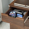 Supfirm 3 Drawer Office Storage Cabinet, Under Desk Cabinet with Wheels, Brown Wood Grain