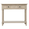 Supfirm TREXM Daisy Series Console Table Traditional Design with Two Drawers and Bottom Shelf (Retro Grey)