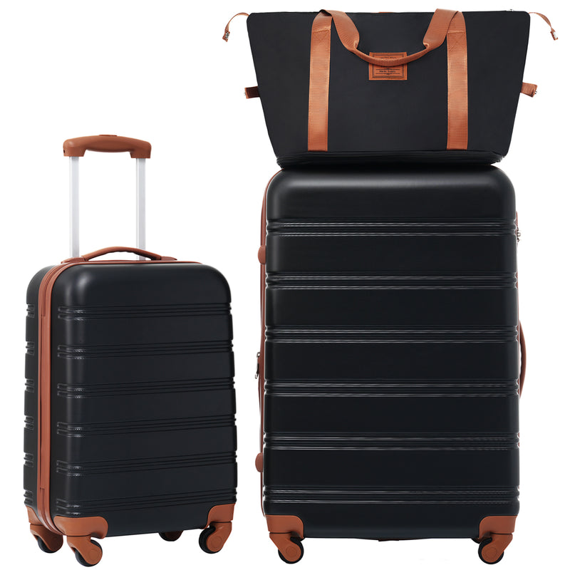 Supfirm Hardshell Luggage Sets 2Pcs + Bag Spinner Suitcase with TSA Lock Lightweight 20" + 28"