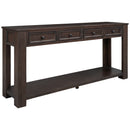Supfirm TREXM Console Table/Sofa Table with Storage Drawers and Bottom Shelf for Entryway Hallway(Espresso)