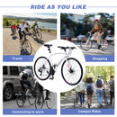 Supfirm 24 Speed Hybrid bike Disc Brake 700C Road Bike For men women's City Bicycle