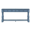 Supfirm TREXM Console Table 63" Long Console Table with Drawers and Shelf for Entryway, Hallway, Living Room (Navy, OLD SKU: WF299371AAM)