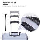 Supfirm Hardshell Suitcase Spinner Wheels PP Luggage Sets Lightweight Suitcase with TSA Lock,3-Piece Set (20/24/28) ,Silver