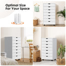 Supfirm Sweetcrispy 7 Drawer Chest - Storage Cabinets with Wheels Dressers Wood Dresser Cabinet Mobile Organizer Drawers for Office