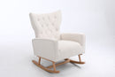 Supfirm Modern Accent Chair High Backrest Living Room Chair Lounge Arm Rocking Chair