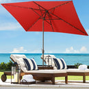 Supfirm Support Dropshipping Led Red Garden Outdoor Adjustable Title 10 Ft Patio Umbrella With Solar Lights