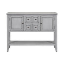 Supfirm TREXM Cambridge Series  Ample Storage Vintage Console Table with Four Small Drawers and Bottom Shelf for Living Rooms, Entrances and Kitchens (Antique Gray, OLD SKU: WF190263AAE)