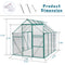 Supfirm Green-6 x 8 FT Outdoor Patio Greenhouse