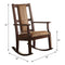 Supfirm ACME Butsea Rocking Chair in Brown Fabric & Espresso 59378