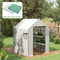 Supfirm 2 Pieces Walk-in Greenhouse Replacement Cover for 01-0472 w/ Roll-up Door and Mesh Windows, 55"x56.25"x74.75" Reinforced Anti-Tear PE Hot House Cover (Frame Not Included), White and Green