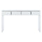 Supfirm TREXM Modern Minimalist Console Table with Open Tabletop and Four Drawers with Metal Handles for Entry Way, Living Room and Dining Room (White)