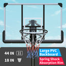 Supfirm Use for Outdoor Height Adjustable 7.5 to 10ft Basketball Hoop 44 Inch Backboard Portable Basketball Goal System with Stable Base and Wheels