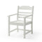 Supfirm Patio Dining Chair with Armset Set of 2, Pure White with Imitation Wood Grain Wexture,HIPS Material