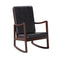 Supfirm ACME Raina Rocking Chair, Dark Brown PU & Espresso Finish 59935