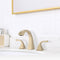 Supfirm 2-Handle Bathroom Sink Faucet with Drain, Brushed Gold