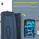 Supfirm Softside Luggage Expandable 3 Piece Set Suitcase Upright Spinner Softshell Lightweight Luggage Travel Set