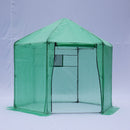 Supfirm Walk-in Greenhouse Hexagonal Upgrade Reinforced Frame Heavy Duty Plastic Greenhouse Reinforced Thickened Waterproof Insulation(9.2*8.1 ft)