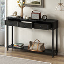 Supfirm TREXM Console Table Sofa Table with Drawers for Entryway with Projecting Drawers and Long Shelf (Espresso, OLD SKU: WF189574AAB)