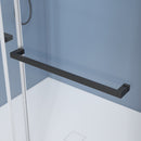 Supfirm 72'' - 76'' W x 76'' H Soft-closing Double Sliding Frameless Shower Door With 3/8 Inch (10mm) Clear Glass in Matte Black