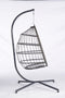 Supfirm Outdoor Garden Rattan Egg Swing Chair Hanging Chair Wood