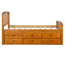 ORISFUR. Twin Size Platform Storage Bed Solid Wood Bed with 6 Drawers - Supfirm