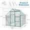 Supfirm Green-6 x 8 FT Outdoor Patio Greenhouse