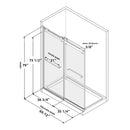 Supfirm Frameless Double Sliding Shower, 69" - 72" Width, 79" Height, 3/8" (10 mm) Clear Tempered Glass, , Designed for Smooth Door with Clear Tempered Glass and Stainless Steel Hardware Brushed Nickel