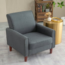 Single sofa chair for bedroom living room with four wooden legs - Supfirm