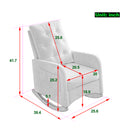 Supfirm [Video] Welike 25.6"W Modern Accent High Backrest Living Room Lounge Arm Rocking Chair, Two Side Pocket