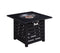 Supfirm 32 in. x 24 in. 40000 BTU Square Black Metal Propane Gas Fire Pit Table with Gray Table Top