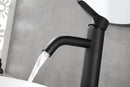 Supfirm Matte Black Single Stem Faucet for Bathroom Vanity