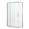 Supfirm Shower Door 34-1/8" x 72" Semi-Frameless Neo-Angle Hinged Shower Enclosure, Brushed Nickel