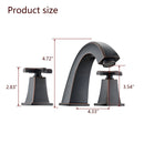 Supfirm Widespread Bathroom Faucet 8 Inch 2 Handles with Drain Assembly, Oil-Rubbed Bronze