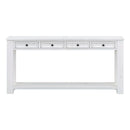 Supfirm TREXM Console Table/Sofa Table with Storage Drawers and Bottom Shelf for Entryway Hallway(Antique White)