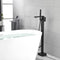 Supfirm Freestanding Bathtub Faucet Tub Filler Matte Black Floor Mount Bathroom Faucets Brass Single Handle with Hand Shower