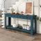 Supfirm TREXM Console Table/Sofa Table with Storage Drawers and Bottom Shelf for Entryway Hallway(Dark Blue)