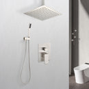 Supfirm Ceiling Mounted Shower System Combo Set with Handheld and 16"Shower head