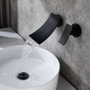 Supfirm Wall Mount Widespread Bathroom Faucet