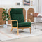 Supfirm 25.2"W Modern Rocking Chair Accent Lounge Armchair Comfy Boucle Upholstered High Back Wooden Rocker for Nursery Living Room Baby Kids Room Bedroom, Green