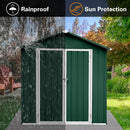 Supfirm Outdoor storage sheds 4FTx6FT Apex roof Green+White