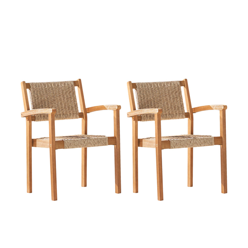 Supfirm Mauricio Honey Wood Dining Chair - Set of 2