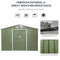 Supfirm 9' x 6' Outdoor Storage Shed, Garden Tool House with Foundation, 4 Vents, and 2 Easy Sliding Doors for Backyard, Patio, Garage, Lawn, Green