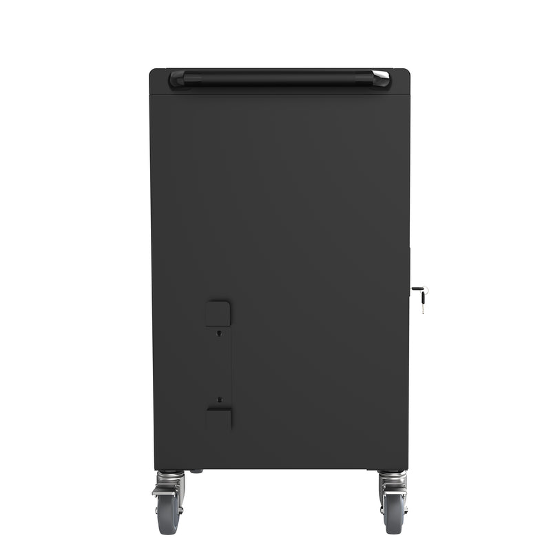 Supfirm Mobile Charging Cart and Cabinet for Tablets Laptops 30-Device With Combination Lock--Black