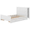 Full Size Platform Bed with Drawers and Storage Shelves, White - Supfirm