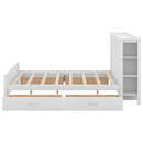 Full Size Platform Bed with Drawers and Storage Shelves, White - Supfirm