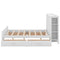 Full Size Platform Bed with Drawers and Storage Shelves, White - Supfirm